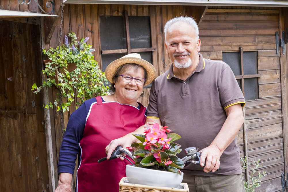 A couple considers a bloom reverse mortgage or a CHIP reverse mortgage